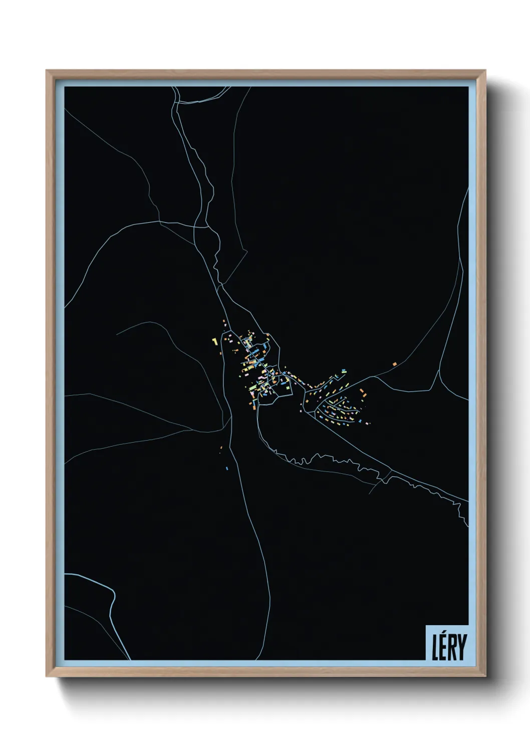 Une affiche de carte sur Léry