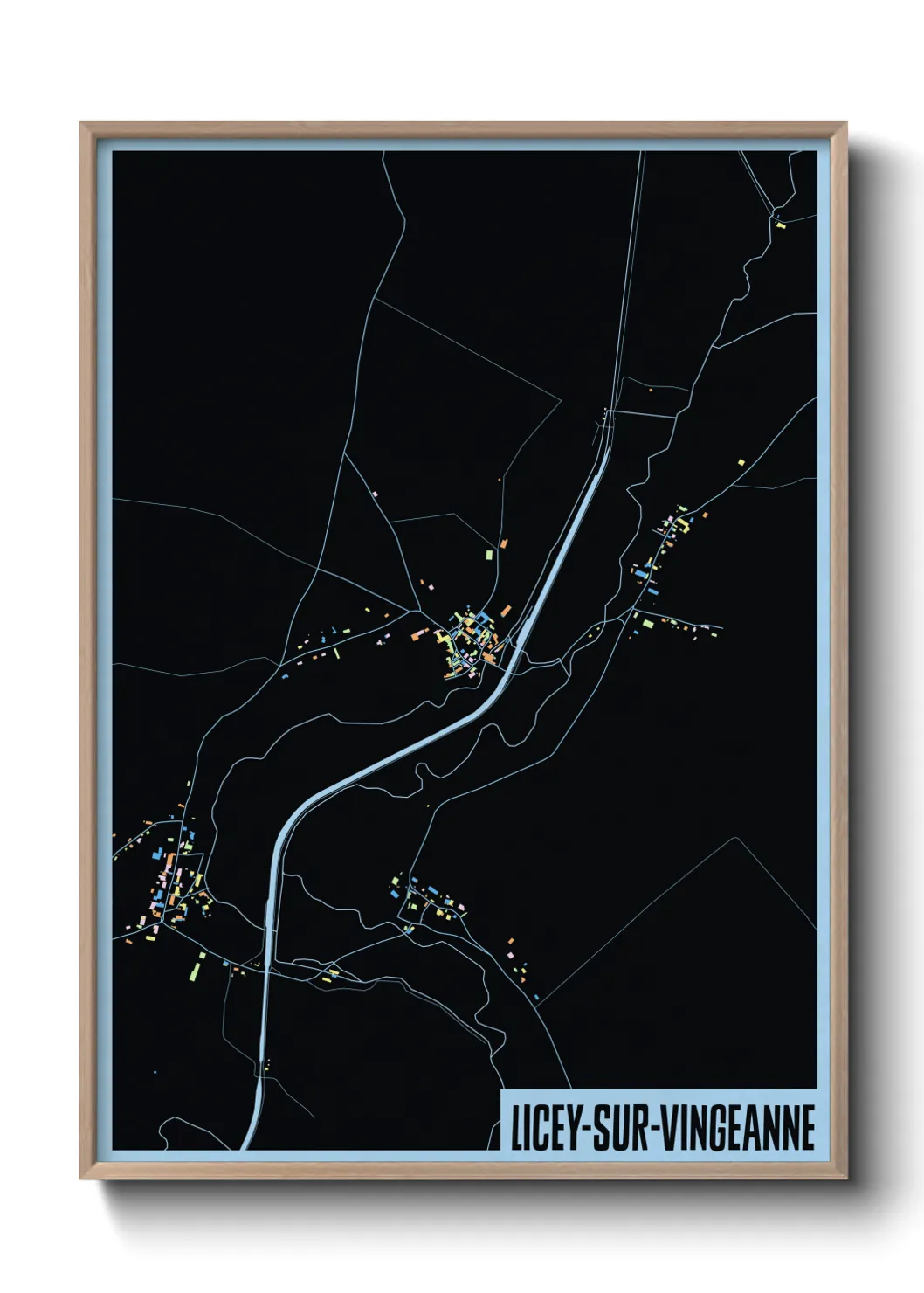 Une affiche de carte sur Licey-sur-Vingeanne