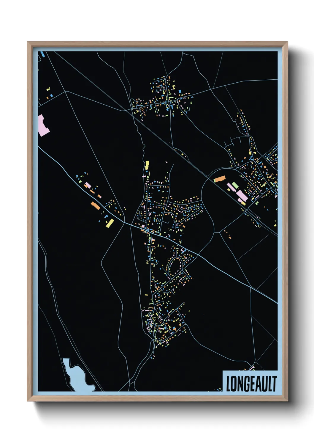 Une affiche de carte sur Longeault