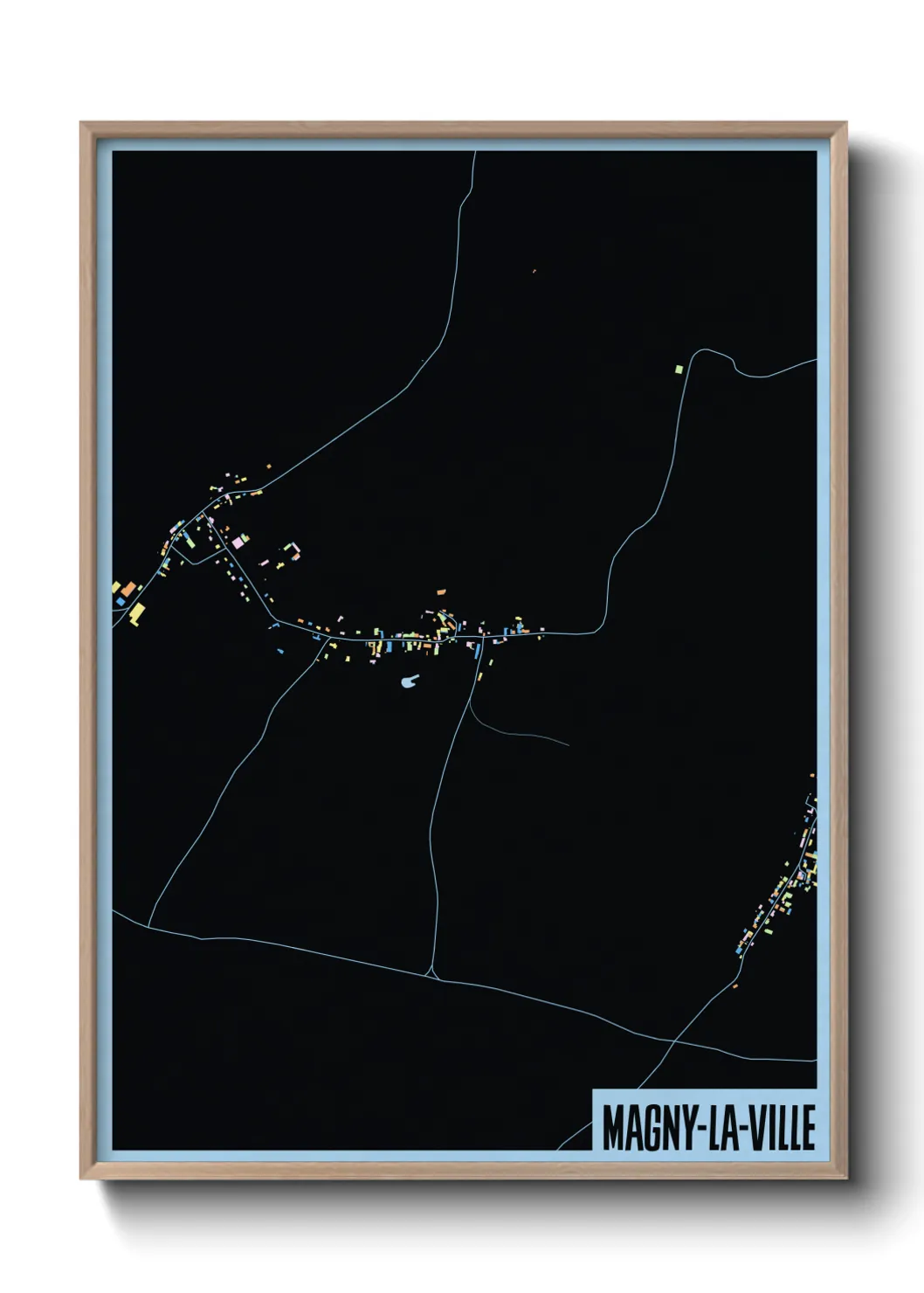 Une affiche de carte sur Magny-la-Ville