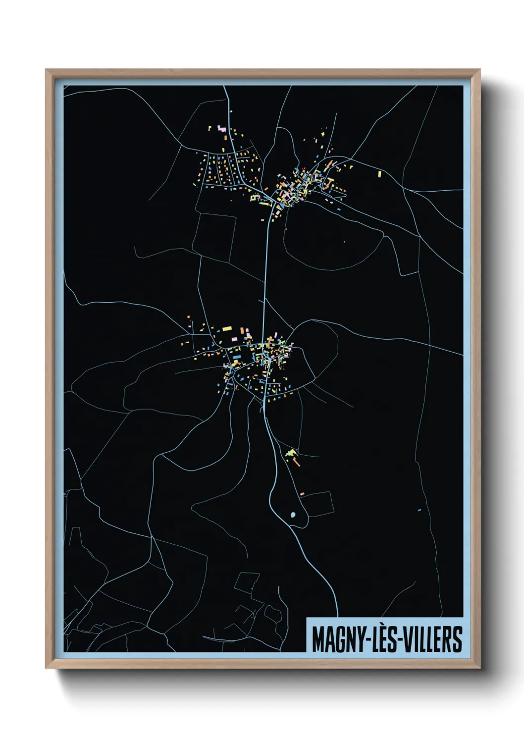 Une affiche de carte sur Magny-lès-Villers