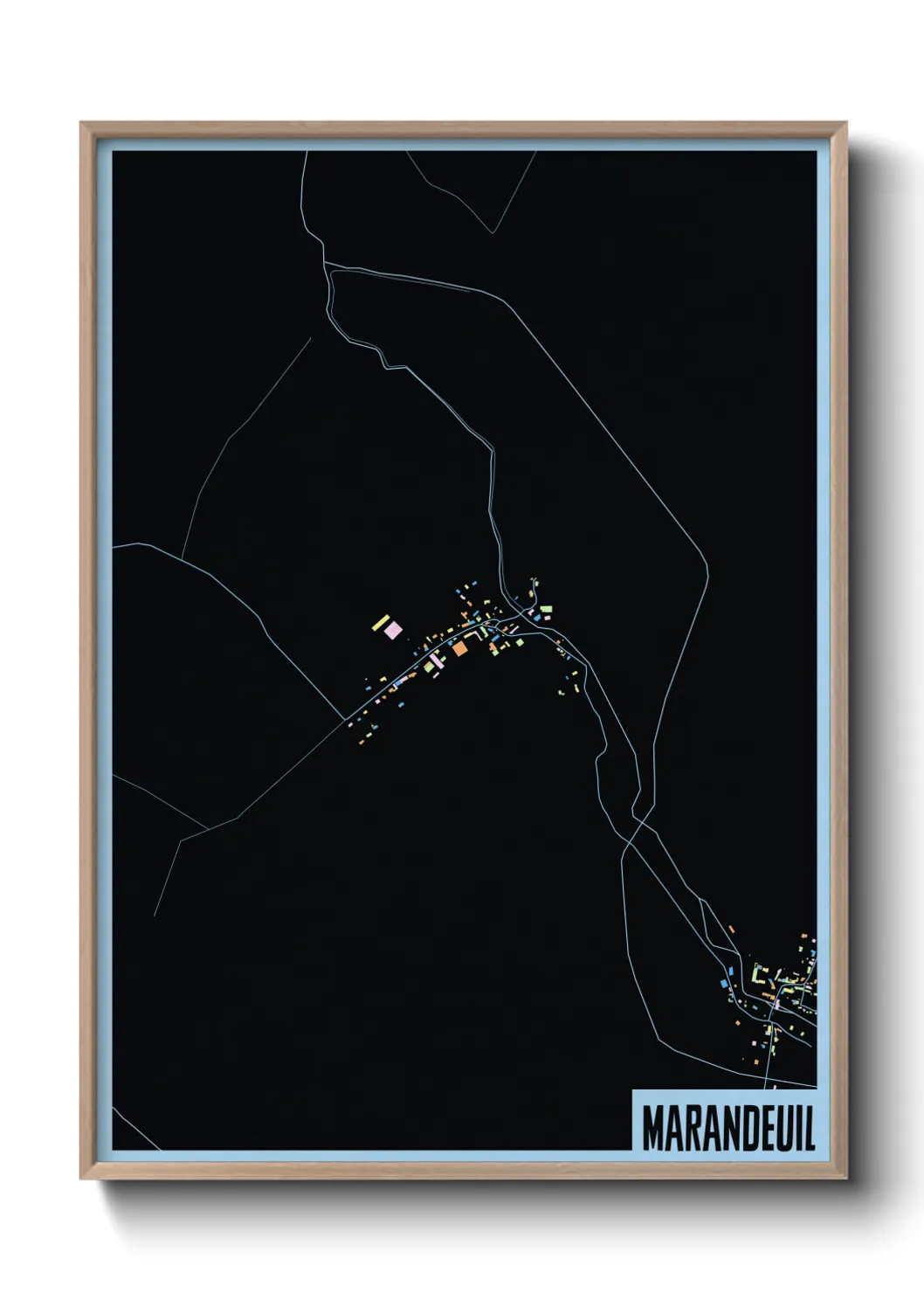 Une affiche de carte sur Marandeuil