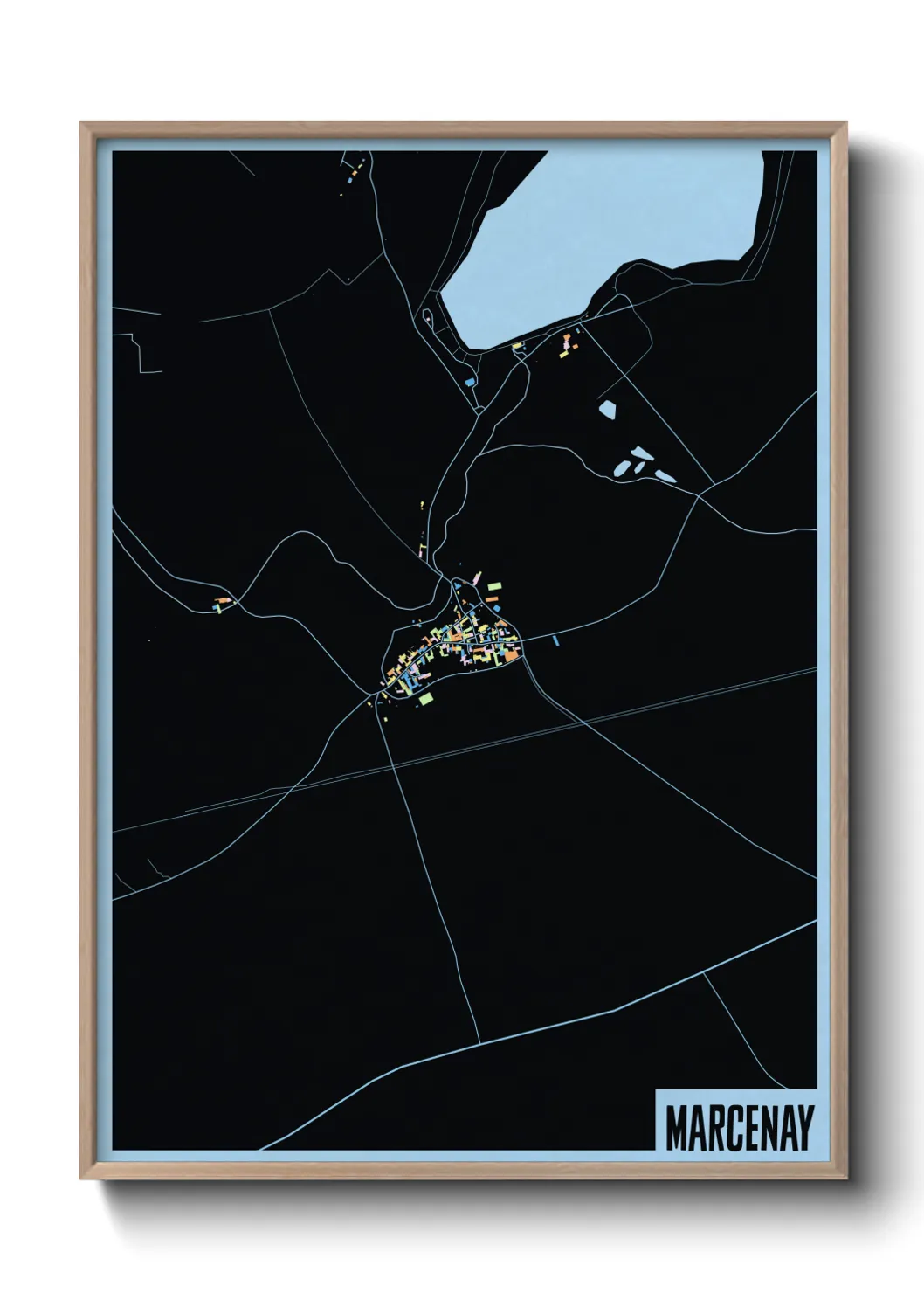 Une affiche de carte sur Marcenay