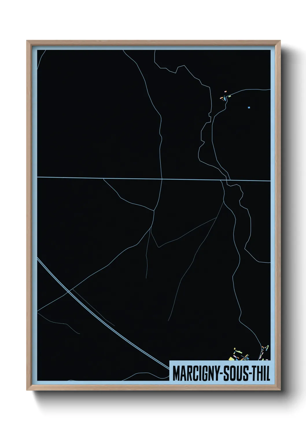 Une affiche de carte sur Marcigny-sous-Thil