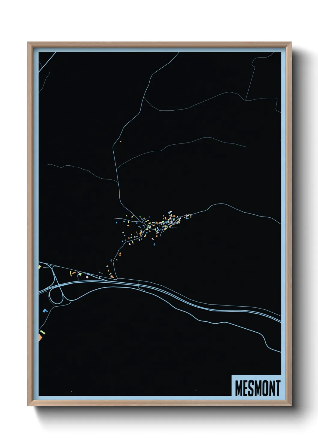 Une affiche de carte sur Mesmont