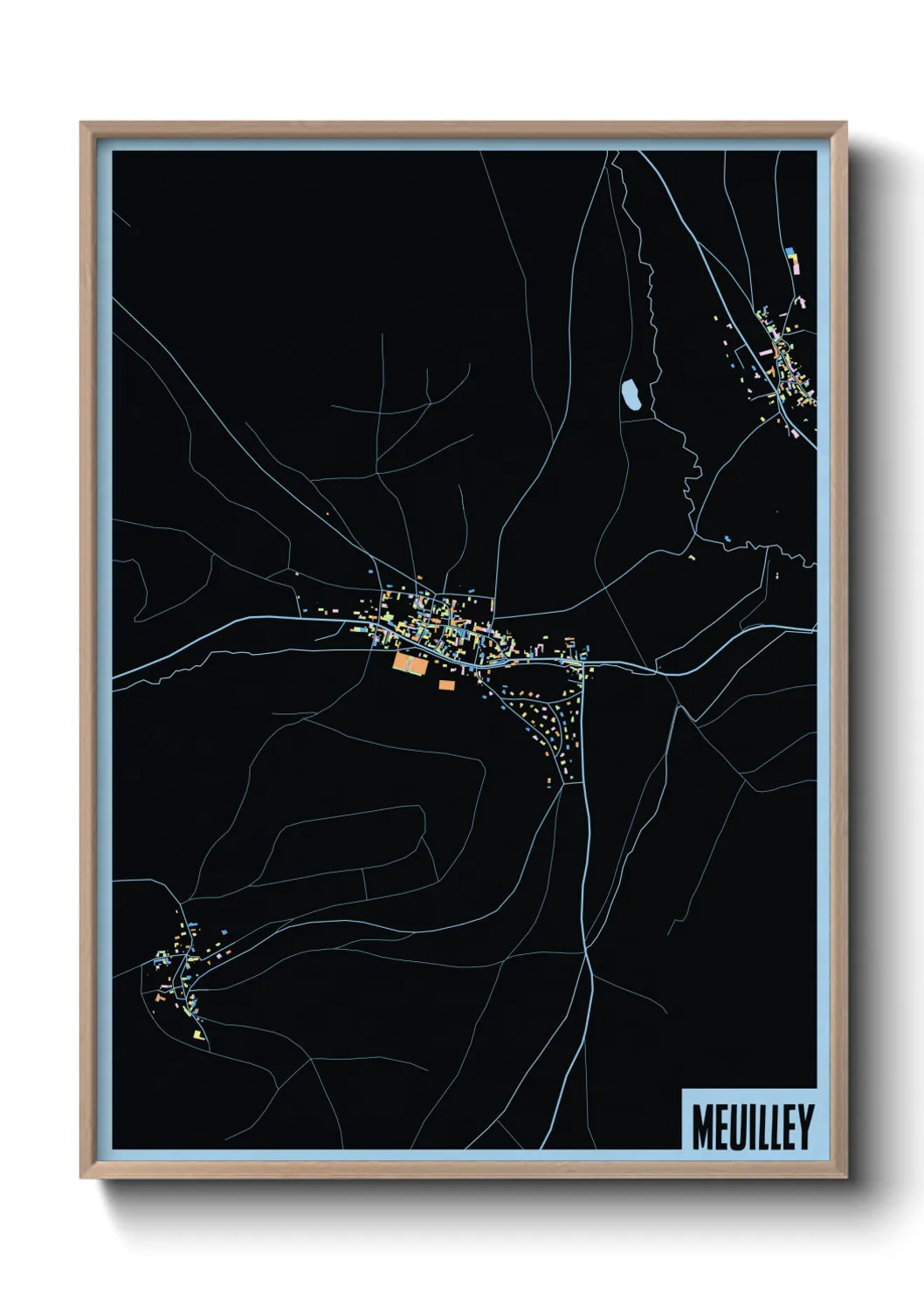 Une affiche de carte sur Meuilley