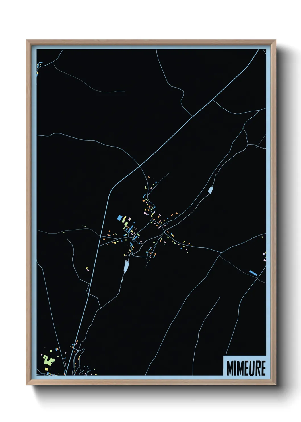 Une affiche de carte sur Mimeure