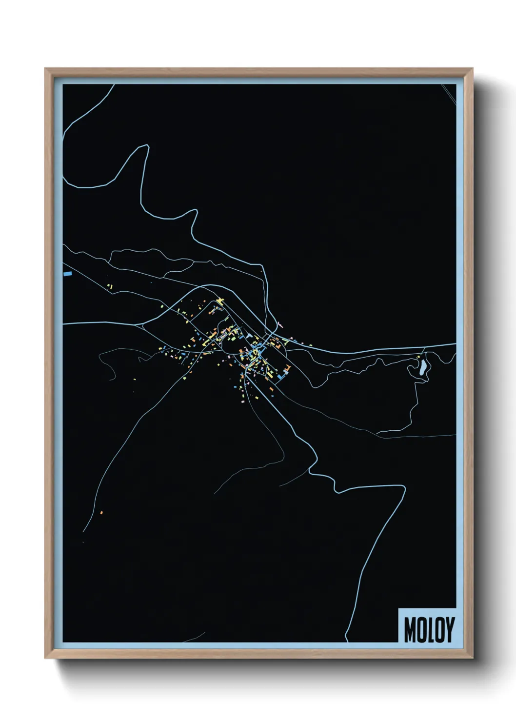Une affiche de carte sur Moloy