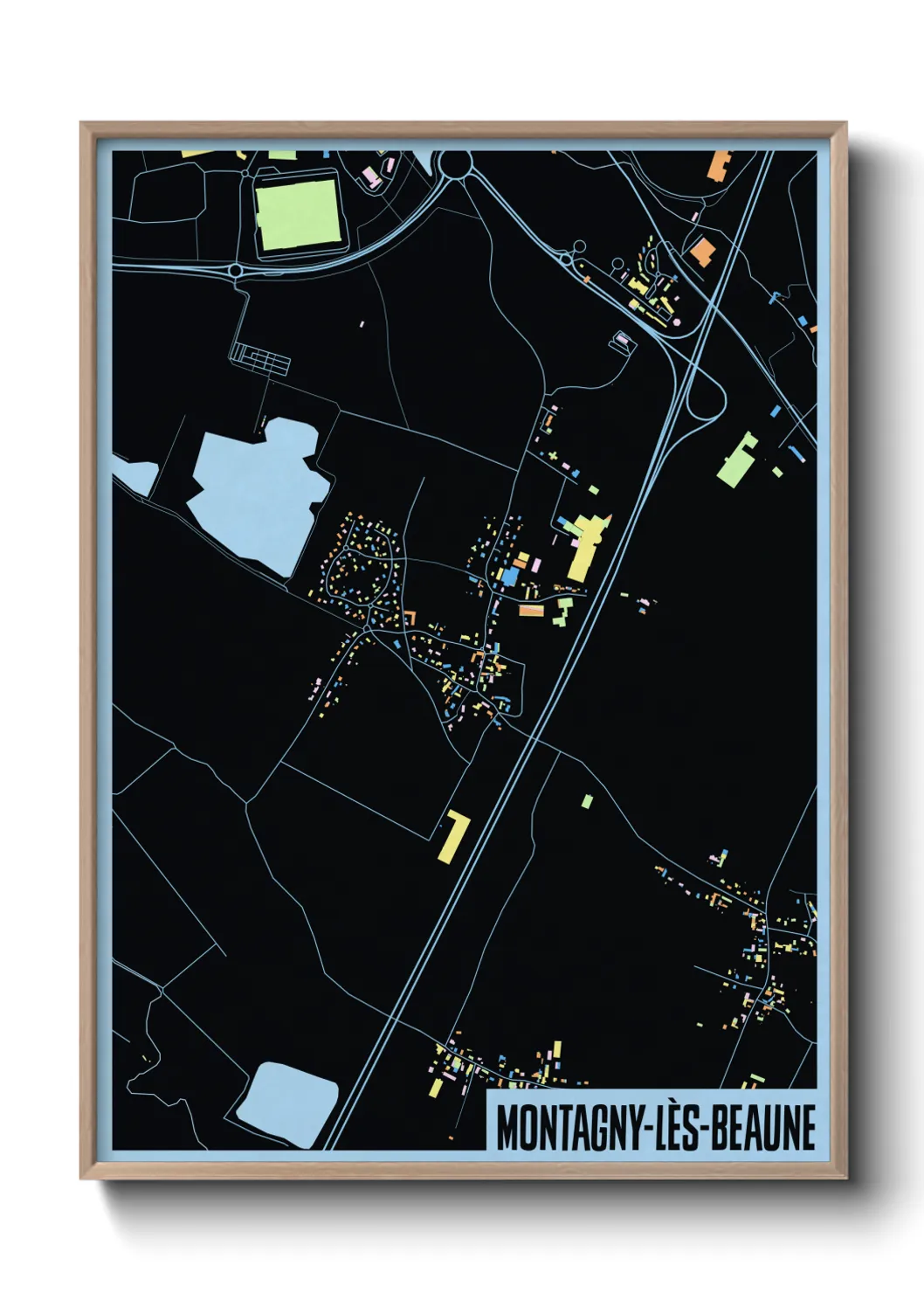 Une affiche de carte sur Montagny-lès-Beaune