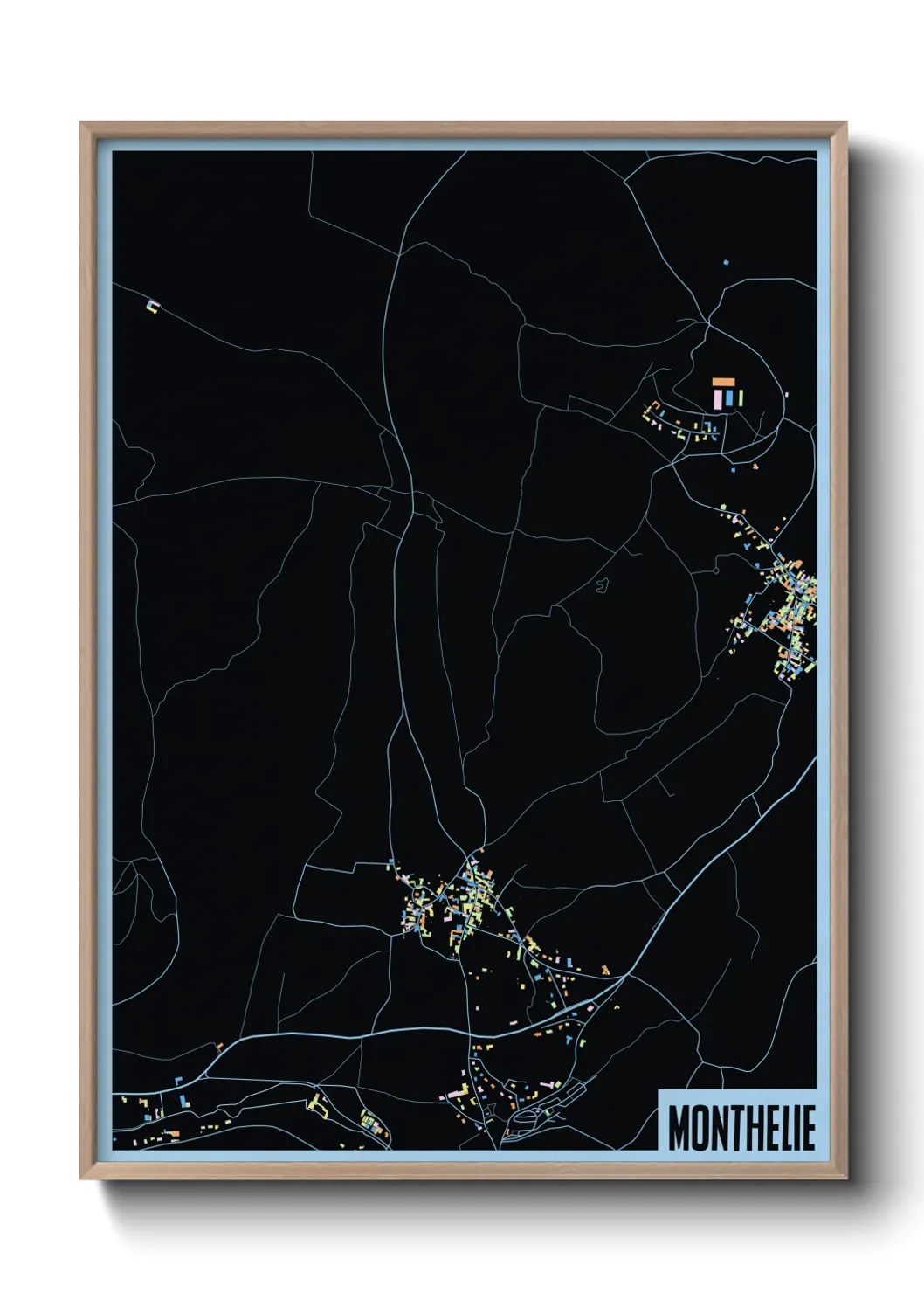 Une affiche de carte sur Monthelie