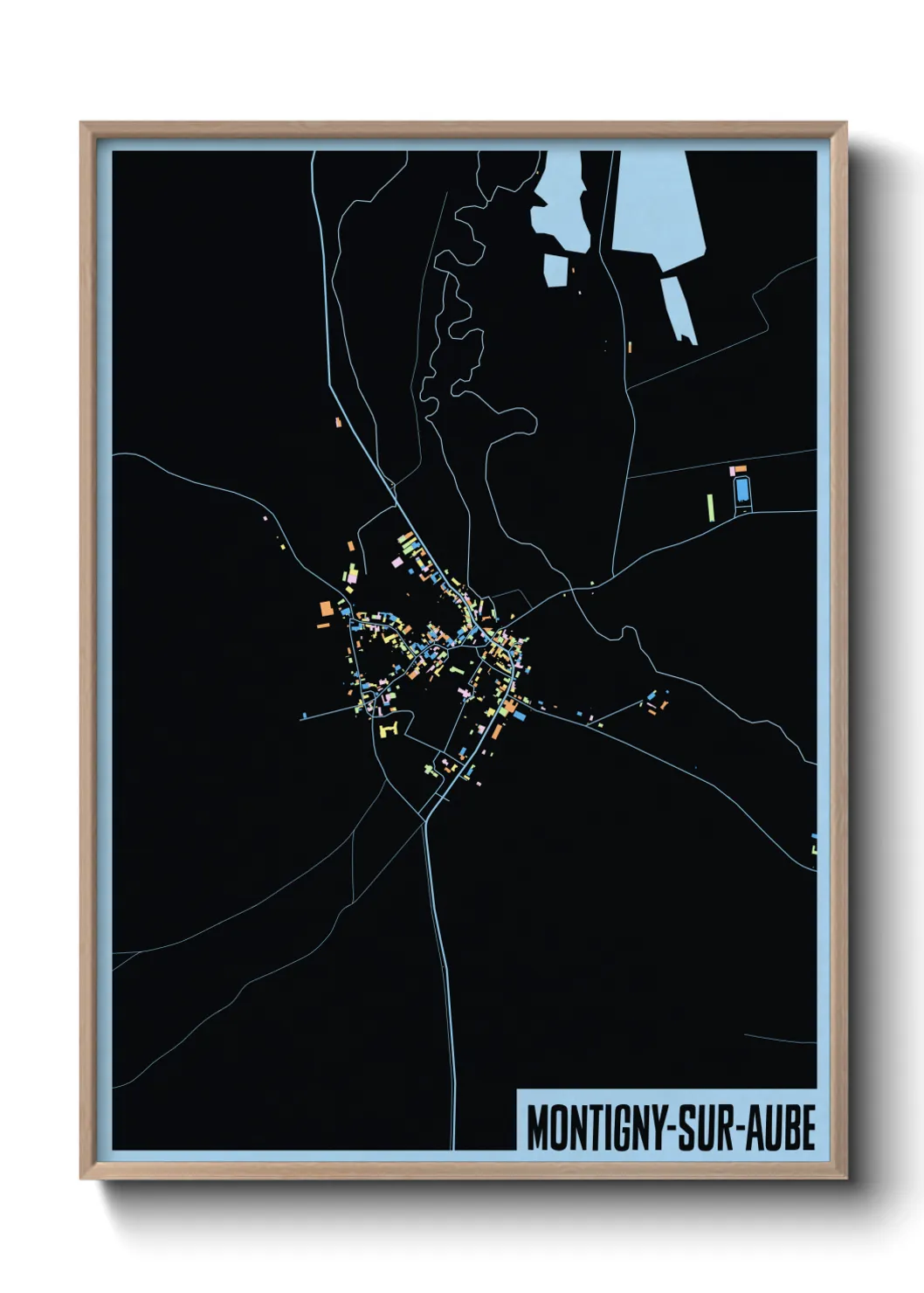 Un poster carteMontigny-sur-Aube