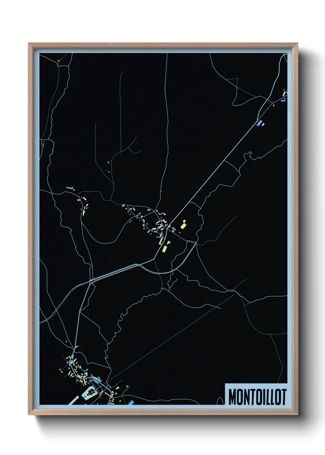 Une affiche de carte sur Montoillot