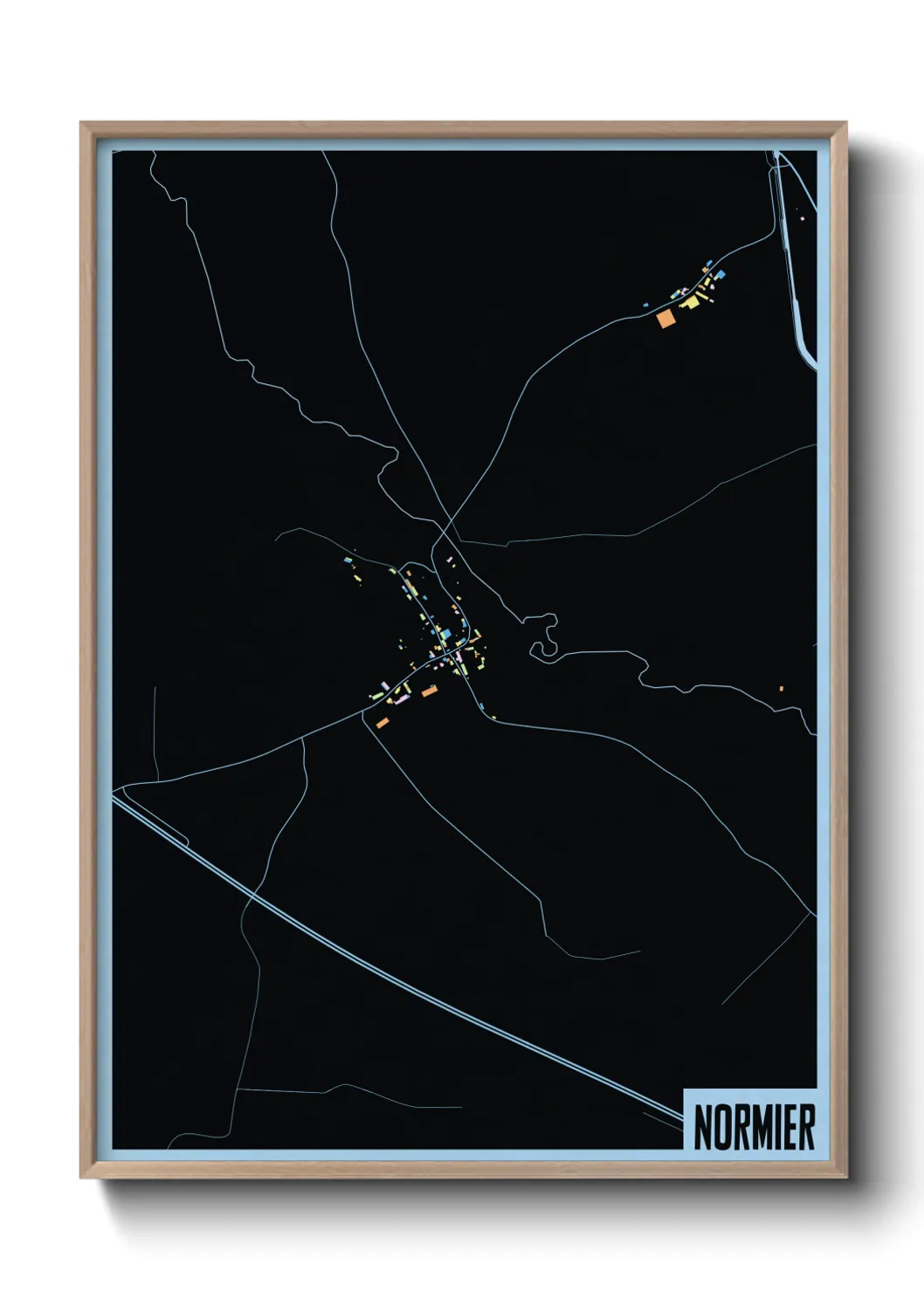 Une affiche de carte sur Normier