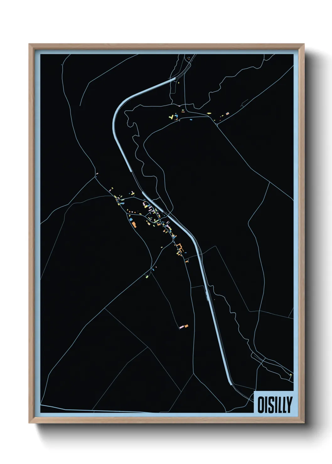 Une affiche de carte sur Oisilly