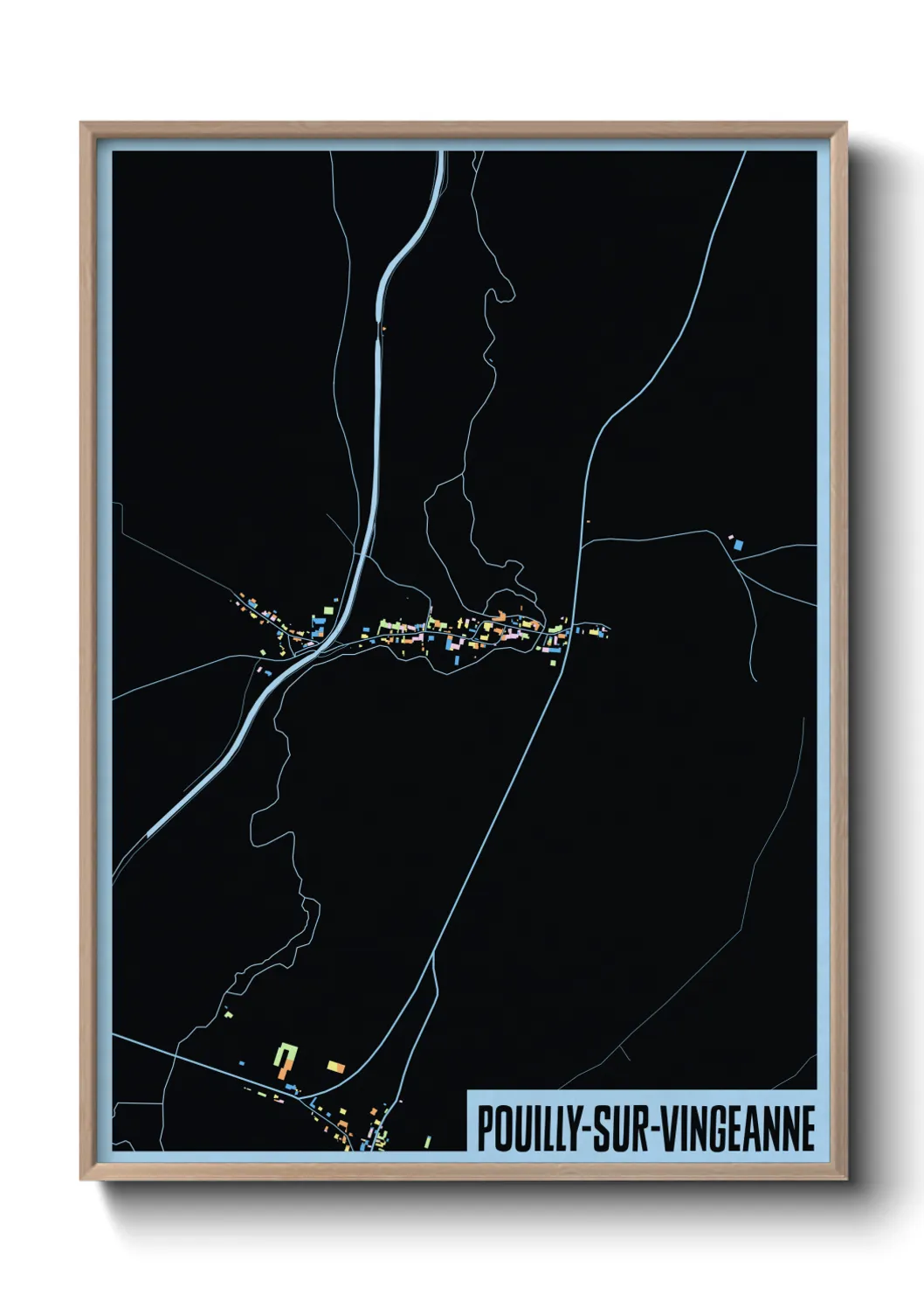 Une affiche de carte sur Pouilly-sur-Vingeanne