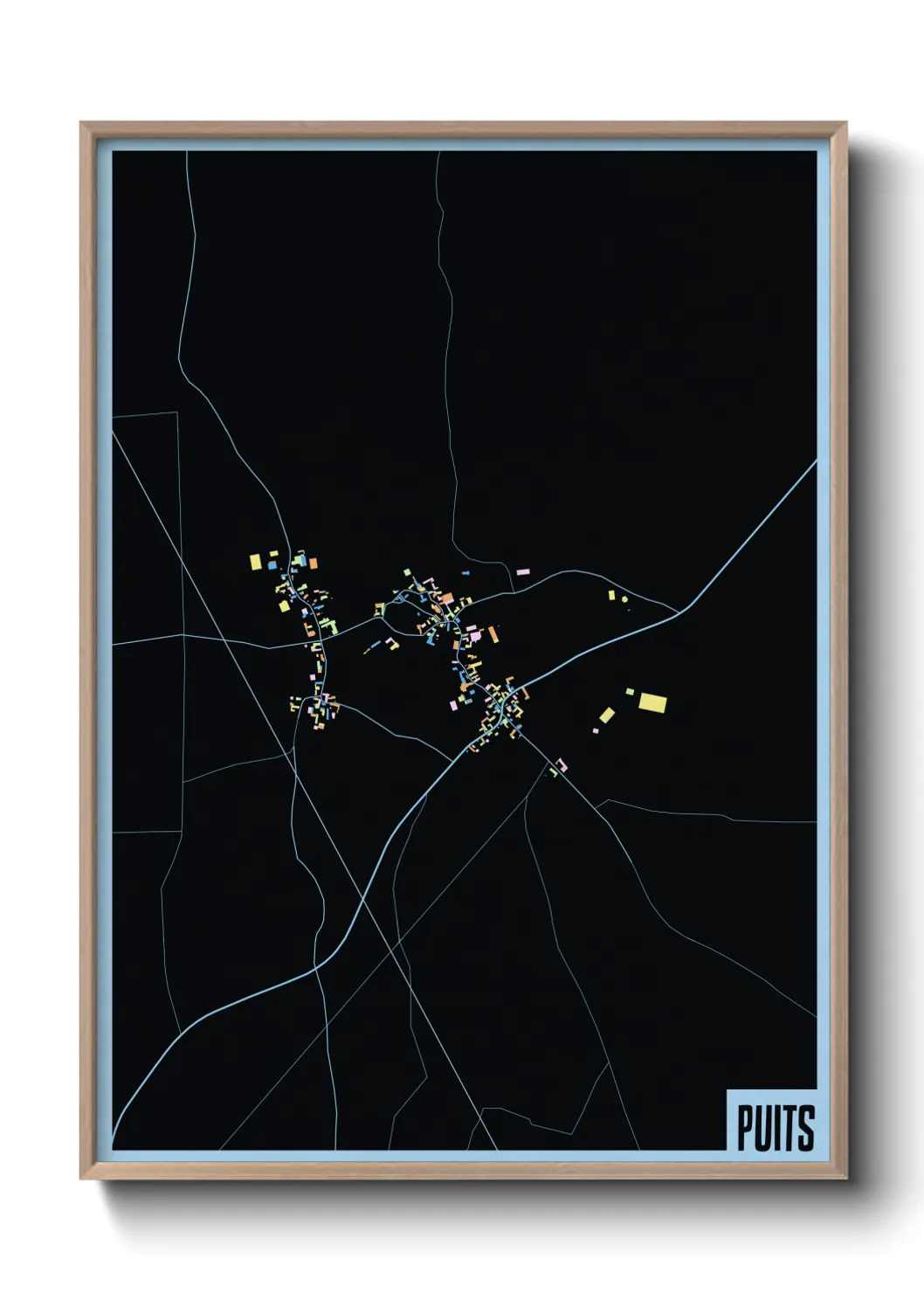 Une affiche de carte sur Puits