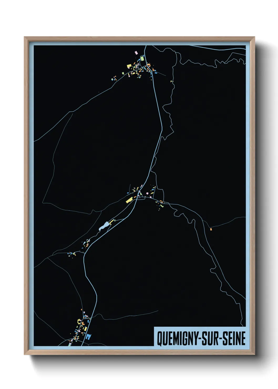 Une affiche de carte sur Quemigny-sur-Seine