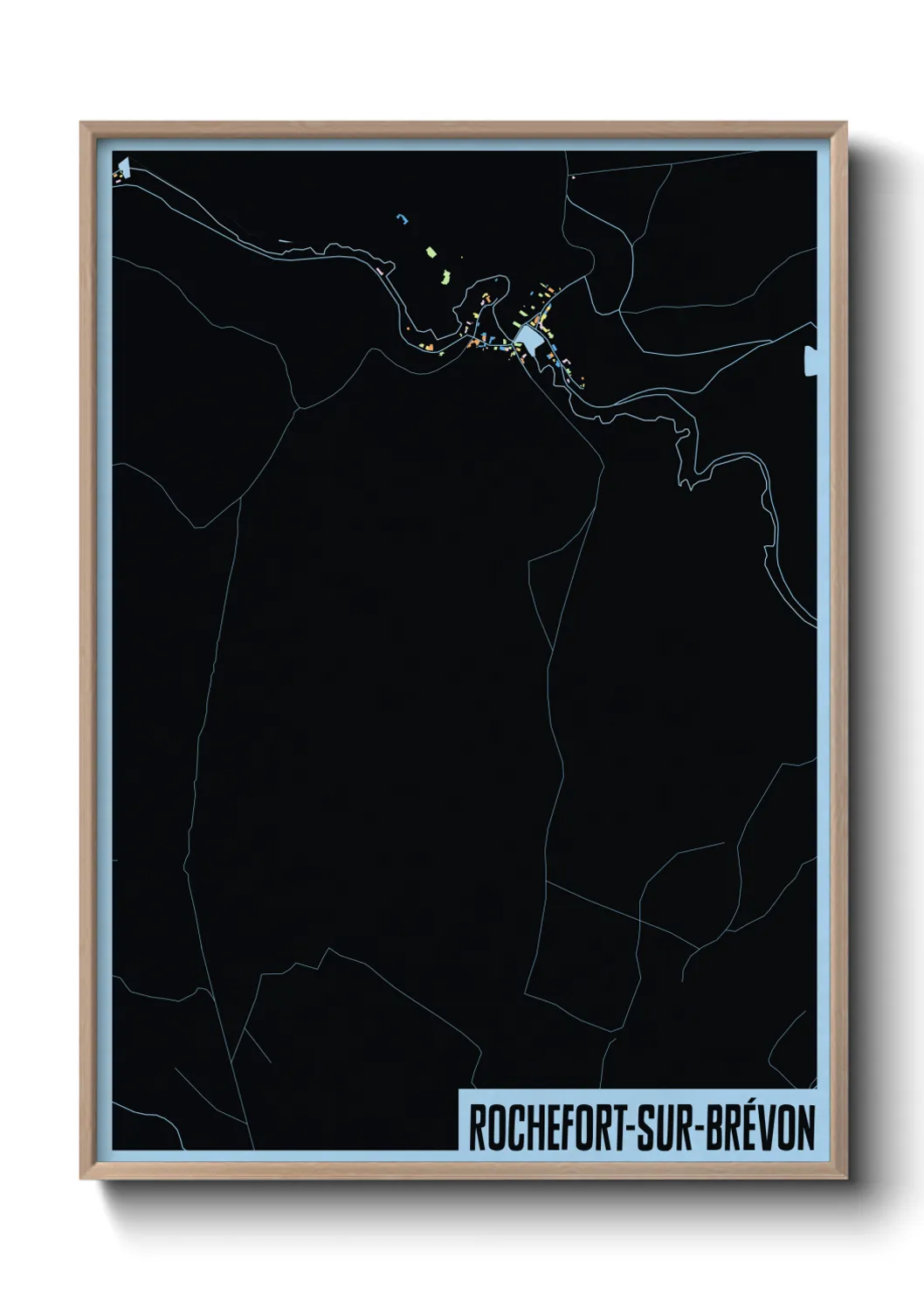 Une affiche de carte sur Rochefort-sur-Brévon