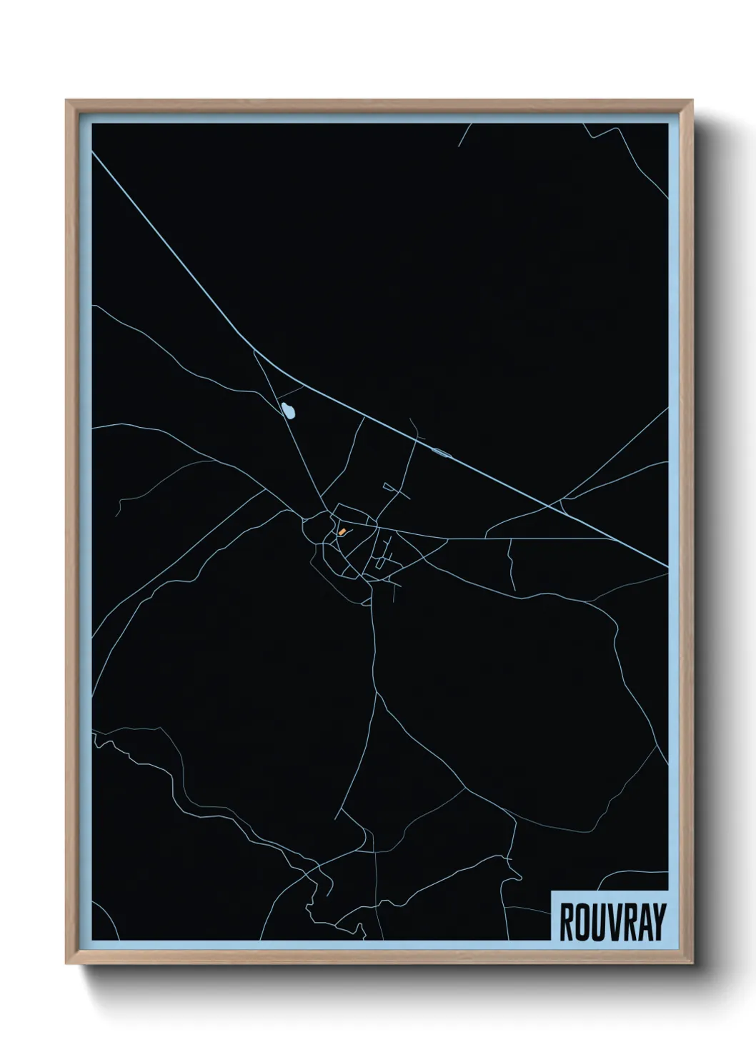 Une affiche de carte sur Rouvray