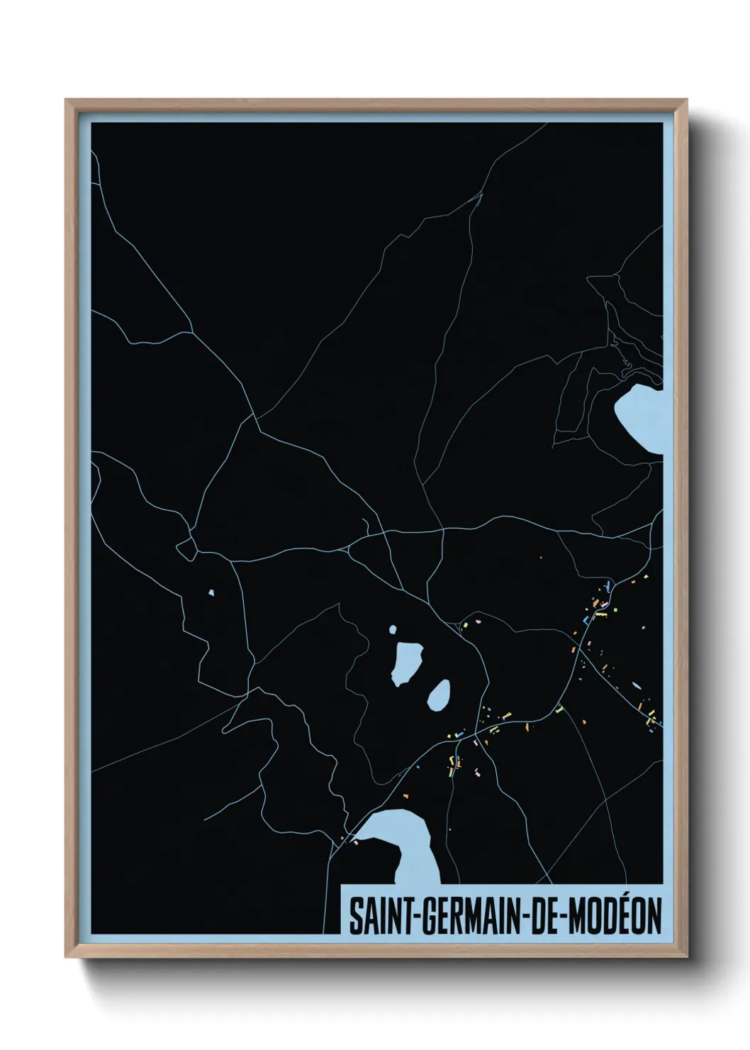 Une affiche de carte sur Saint-Germain-de-Modéon