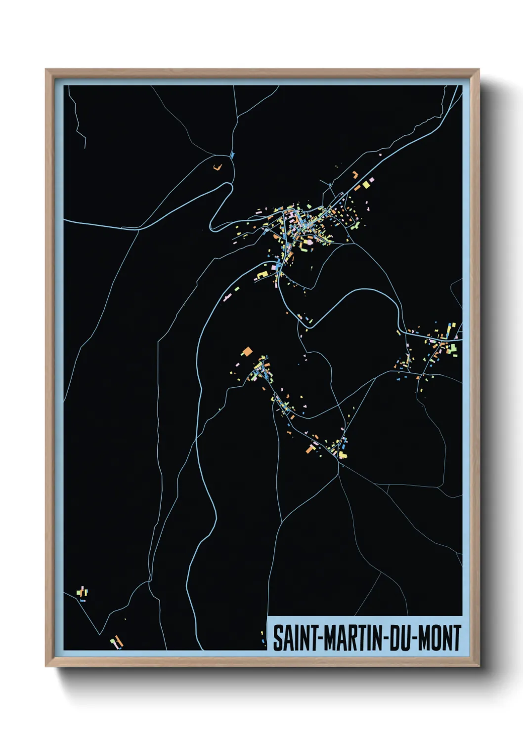 Un poster carteSaint-Martin-du-Mont