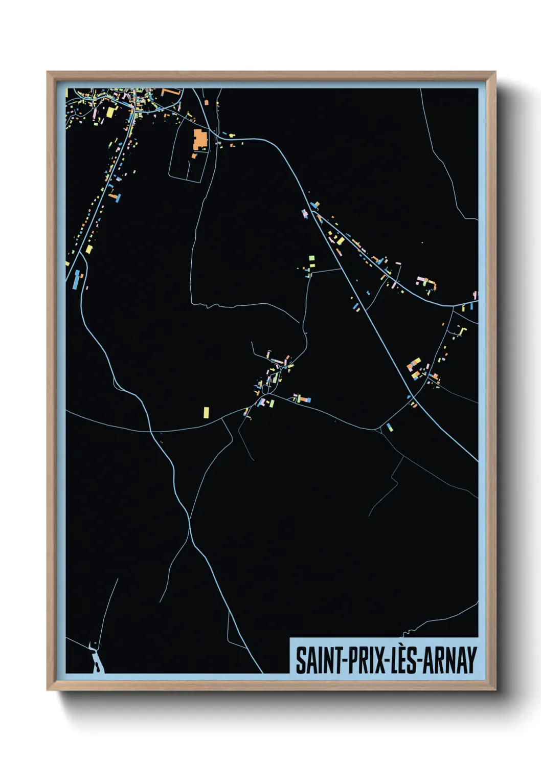 Une affiche de carte sur Saint-Prix-lès-Arnay
