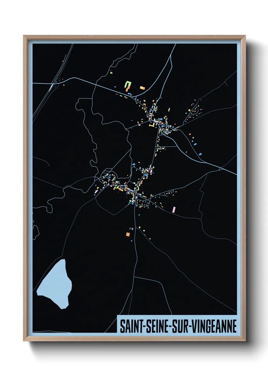 Une affiche de carte sur Saint-Seine-sur-Vingeanne