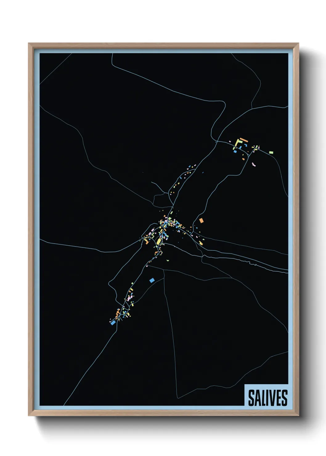 Une affiche de carte sur Salives