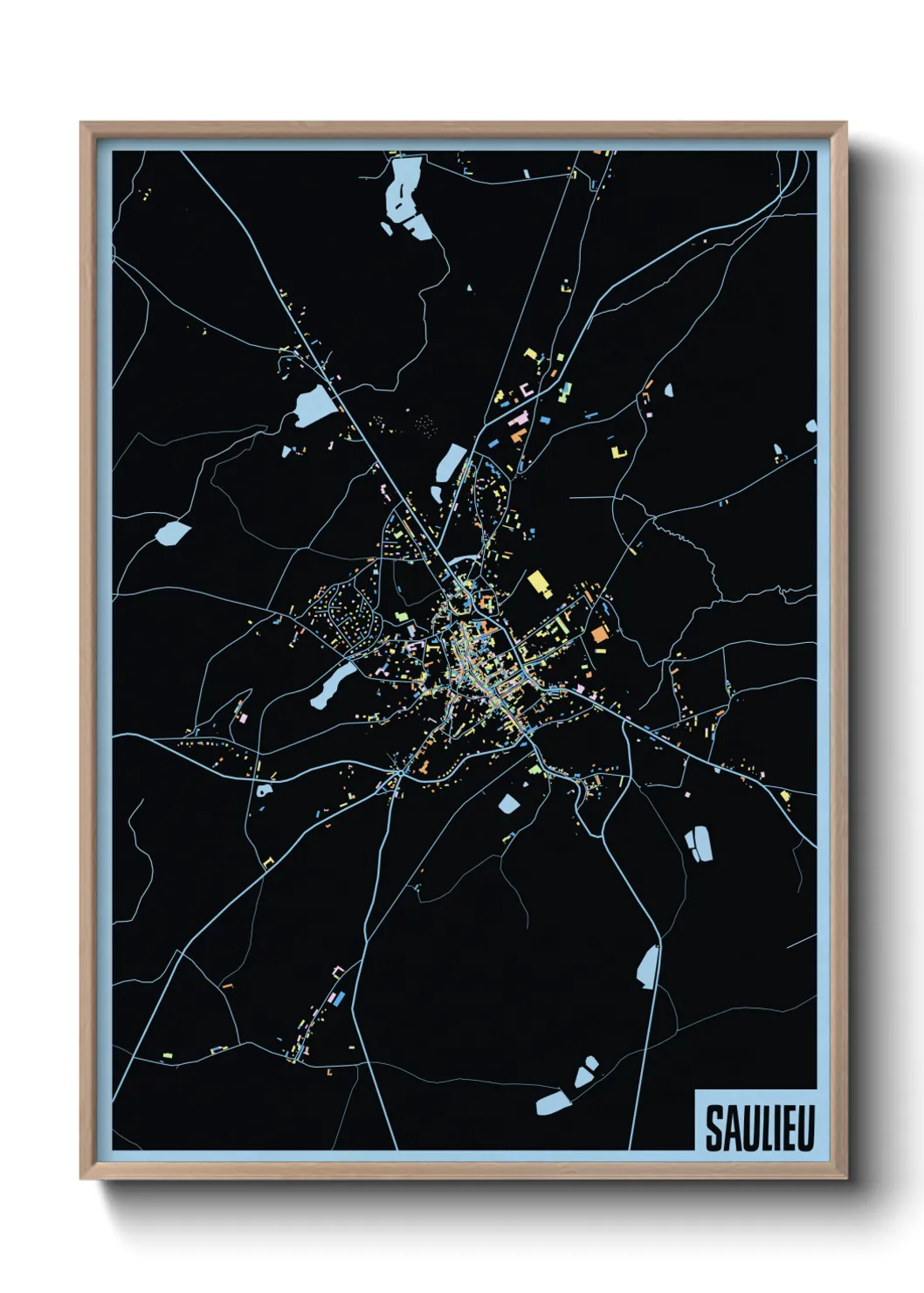 Une affiche de carte sur Saulieu