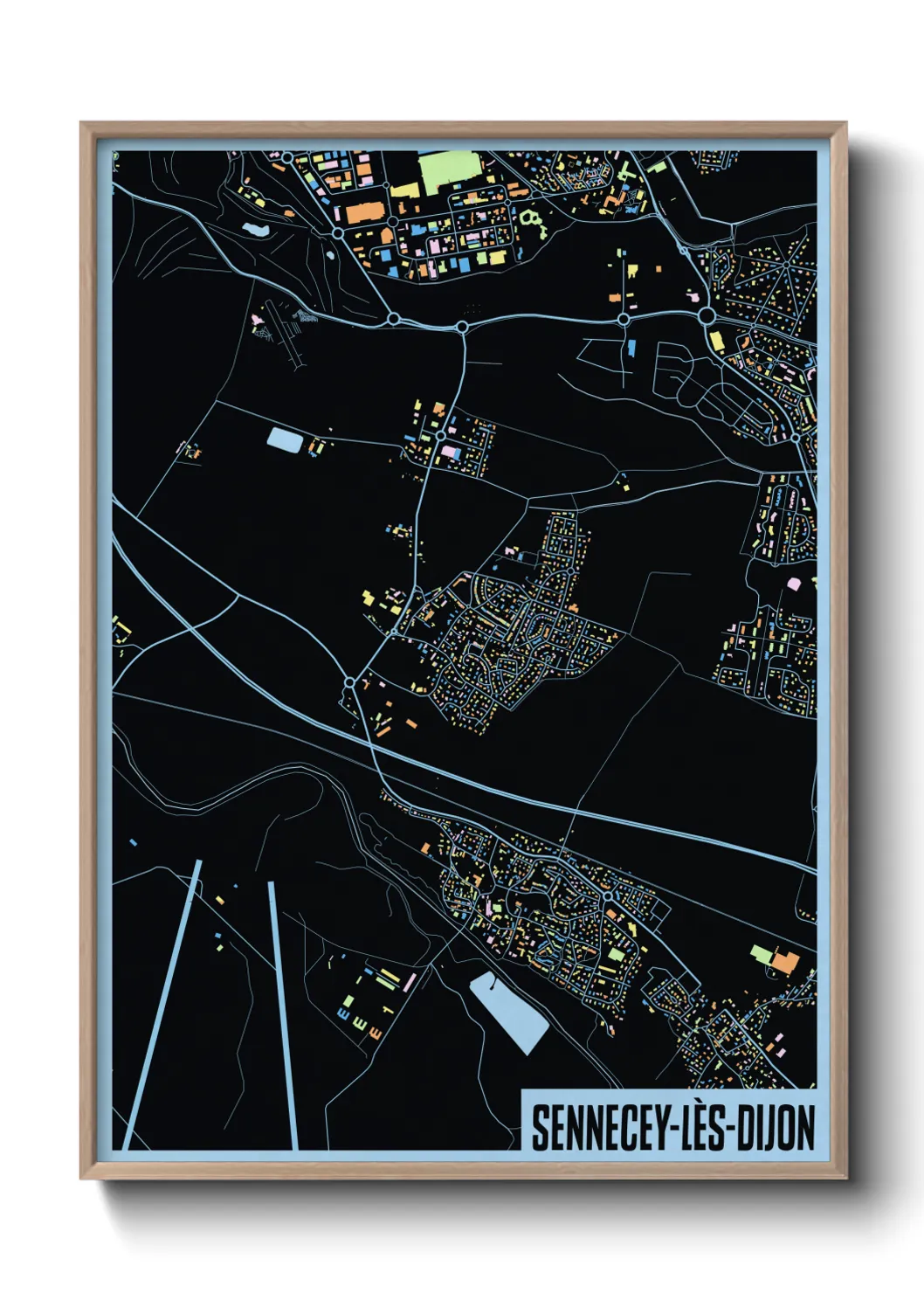 Un poster carteSennecey-lès-Dijon