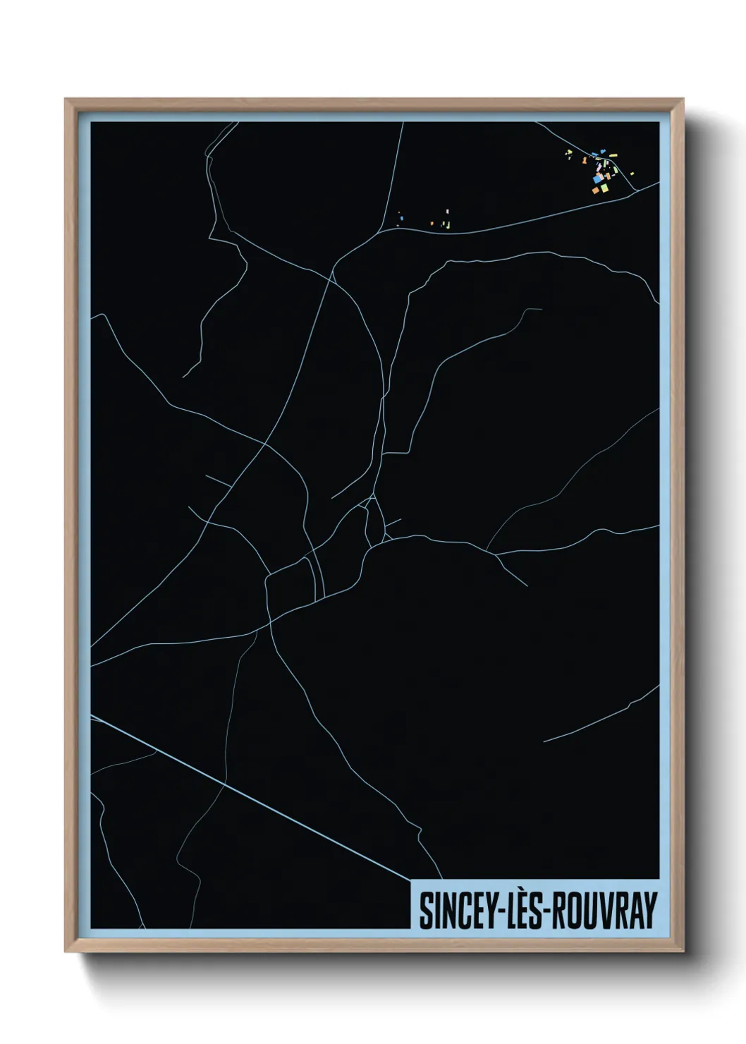 Une affiche de carte sur Sincey-lès-Rouvray