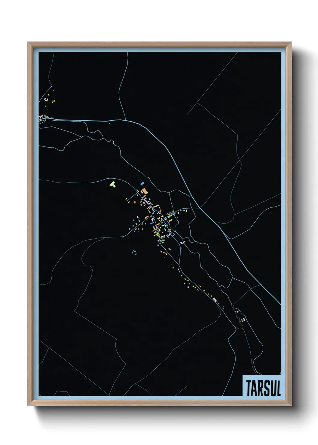 Une affiche de carte sur Tarsul