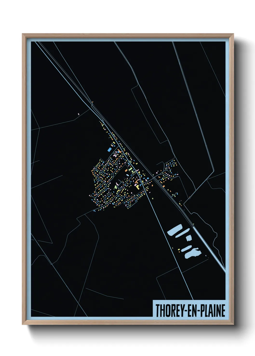 Une affiche de carte sur Thorey-en-Plaine