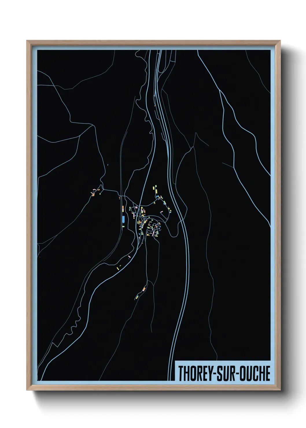 Une affiche de carte sur Thorey-sur-Ouche