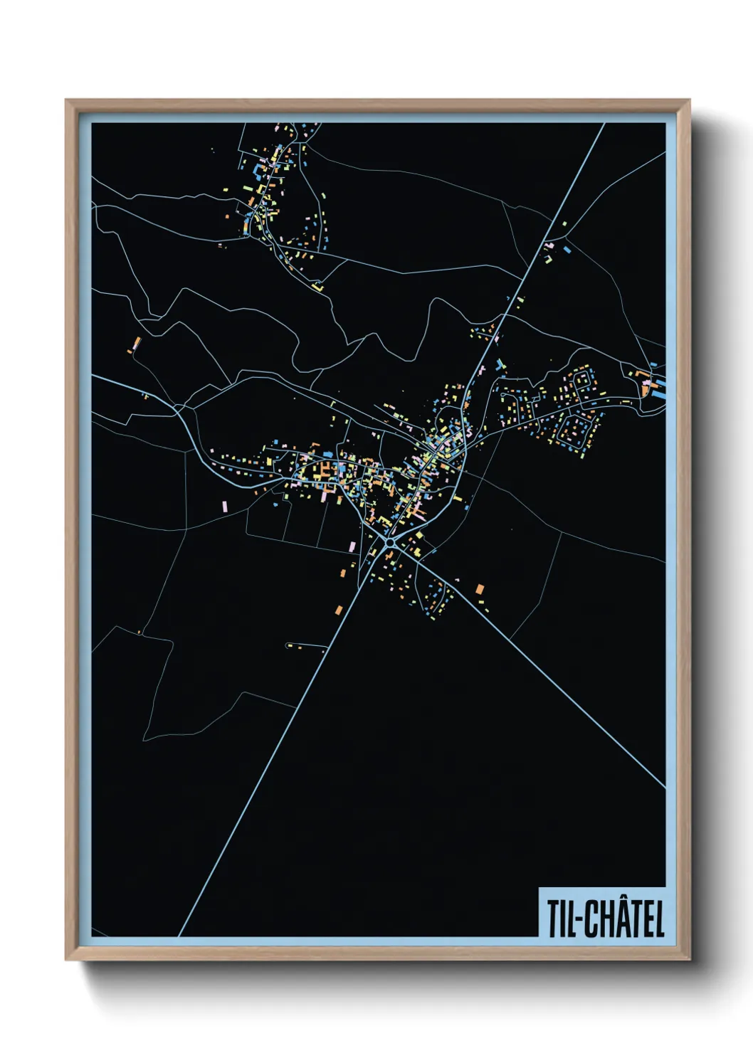 Une affiche de carte sur Til-Châtel