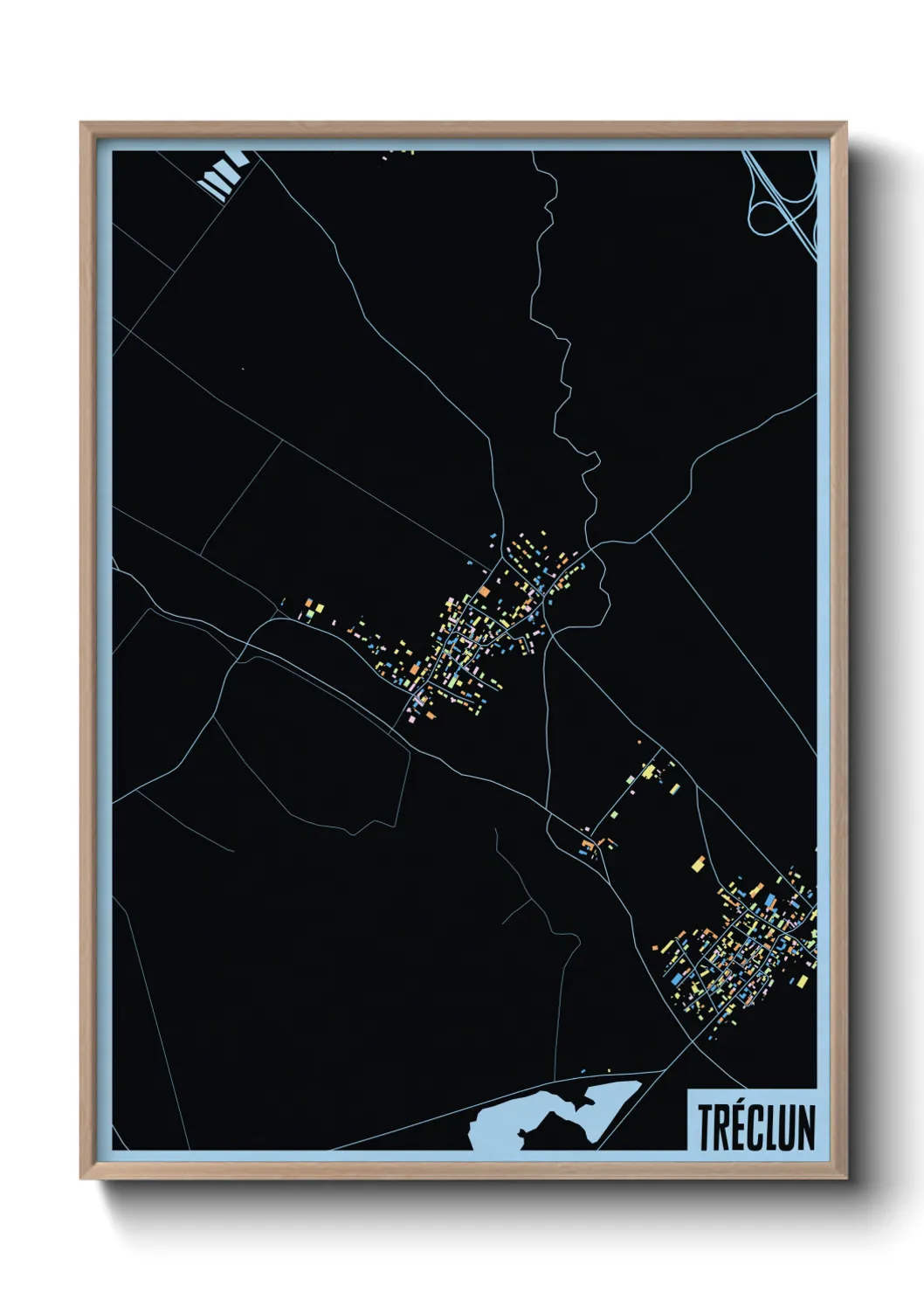 Une affiche de carte sur Tréclun