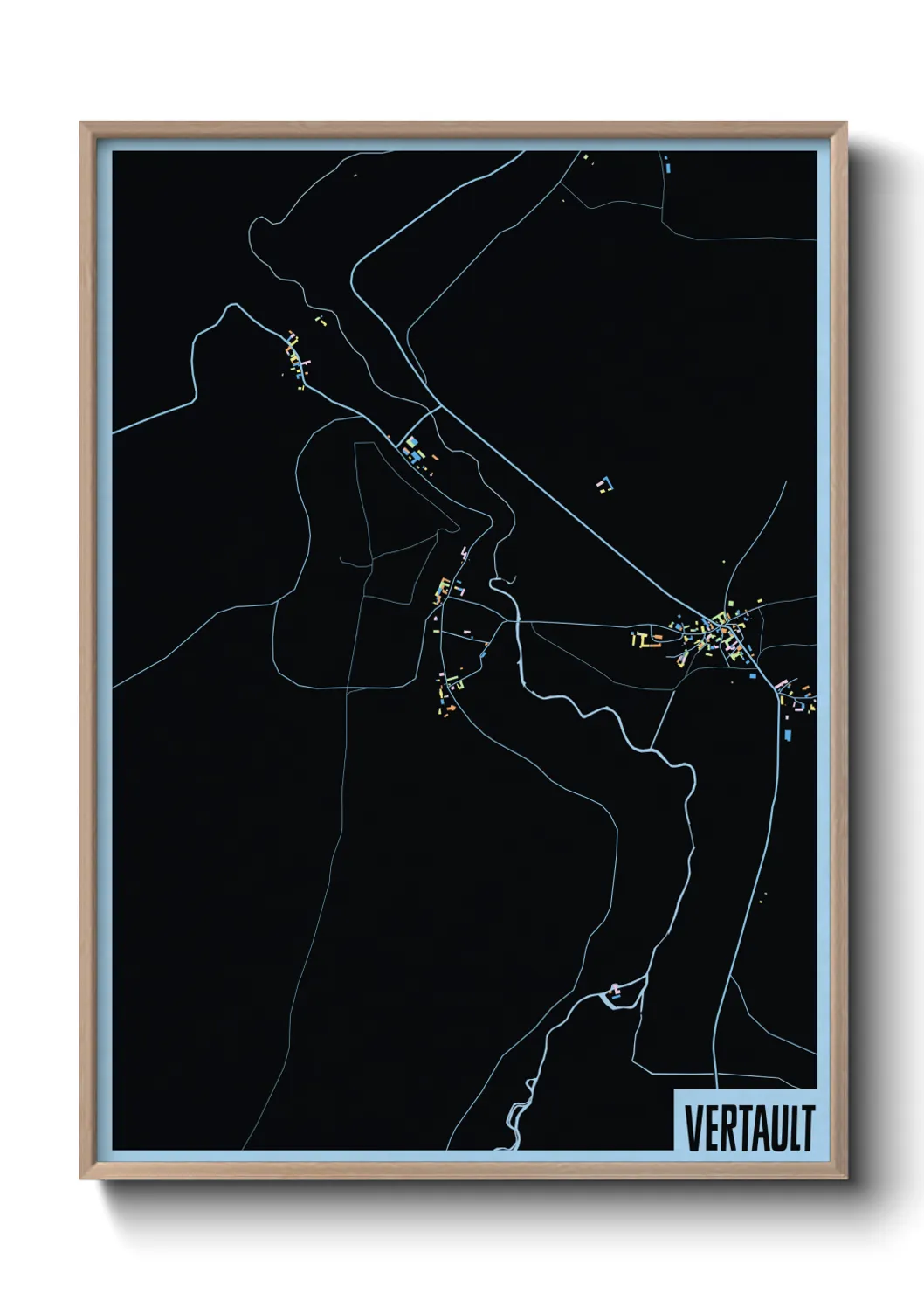 Une affiche de carte sur Vertault