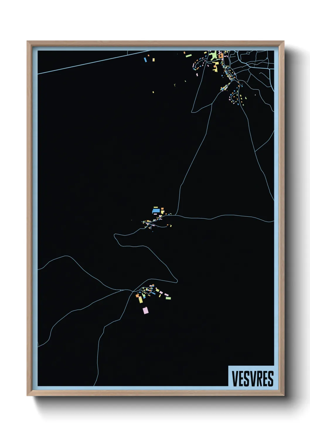 Une affiche de carte sur Vesvres