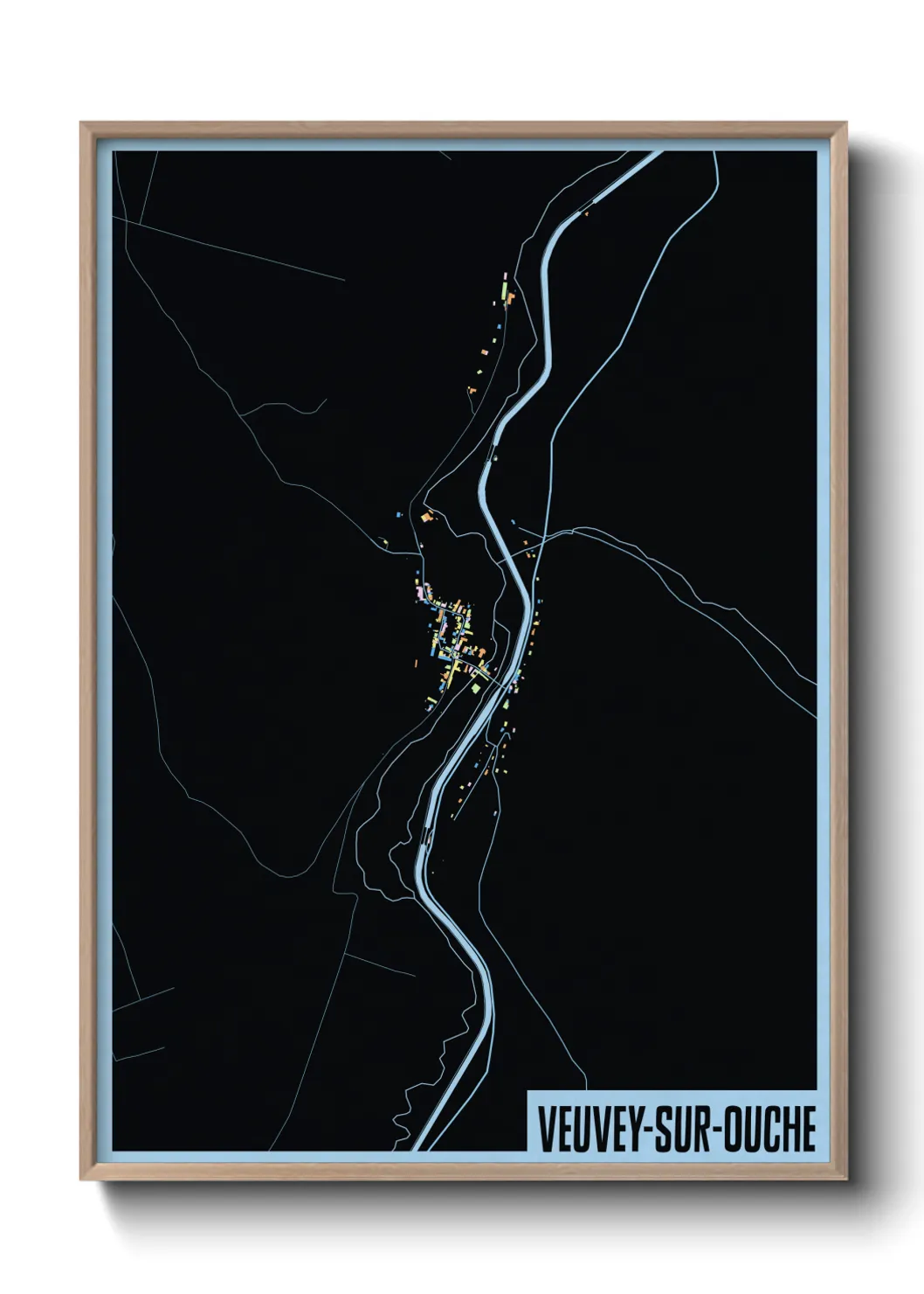 Une affiche de carte sur Veuvey-sur-Ouche