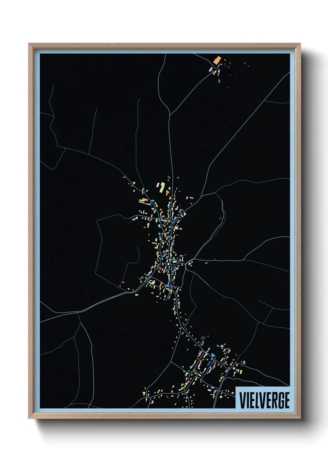 Une affiche de carte sur Vielverge
