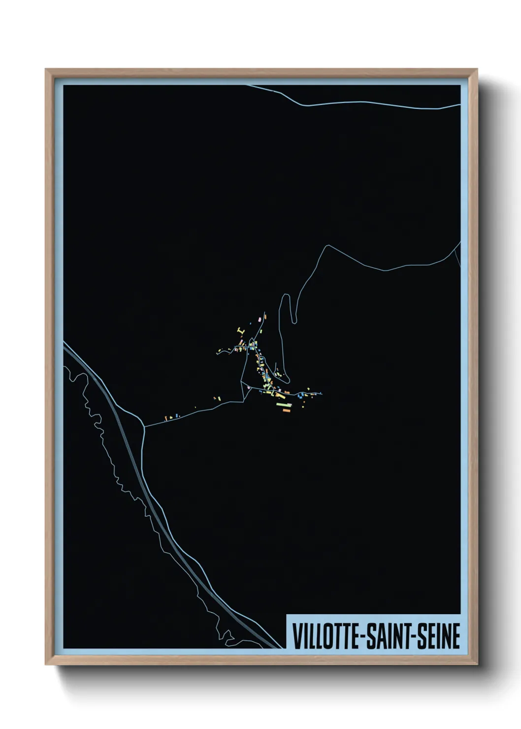 Une affiche de carte sur Villotte-Saint-Seine