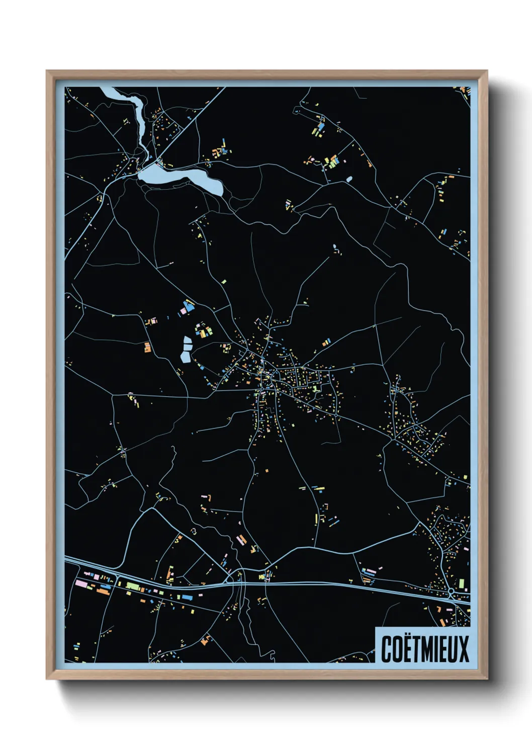 Une affiche de carte sur Coëtmieux