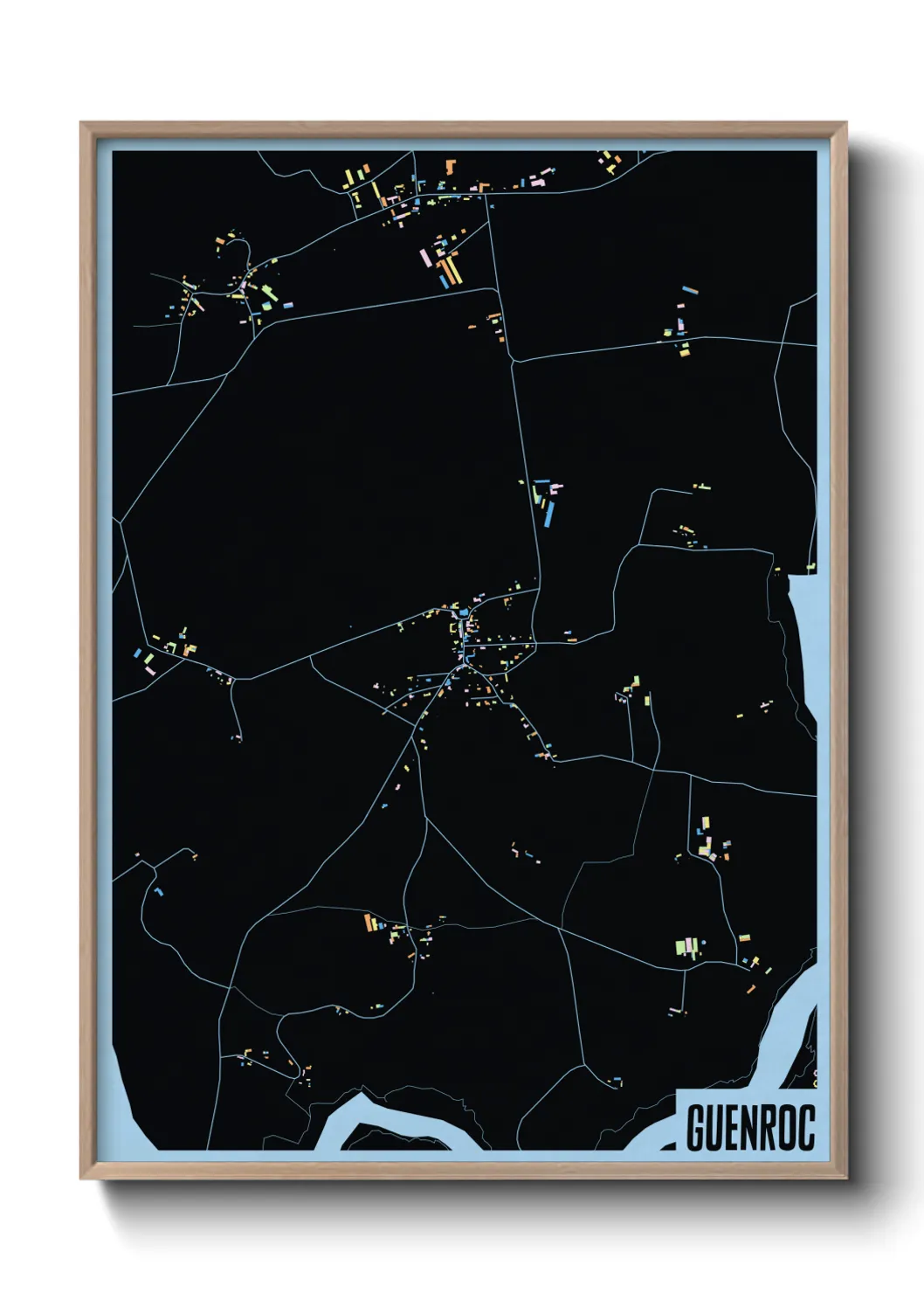 Une affiche de carte sur Guenroc