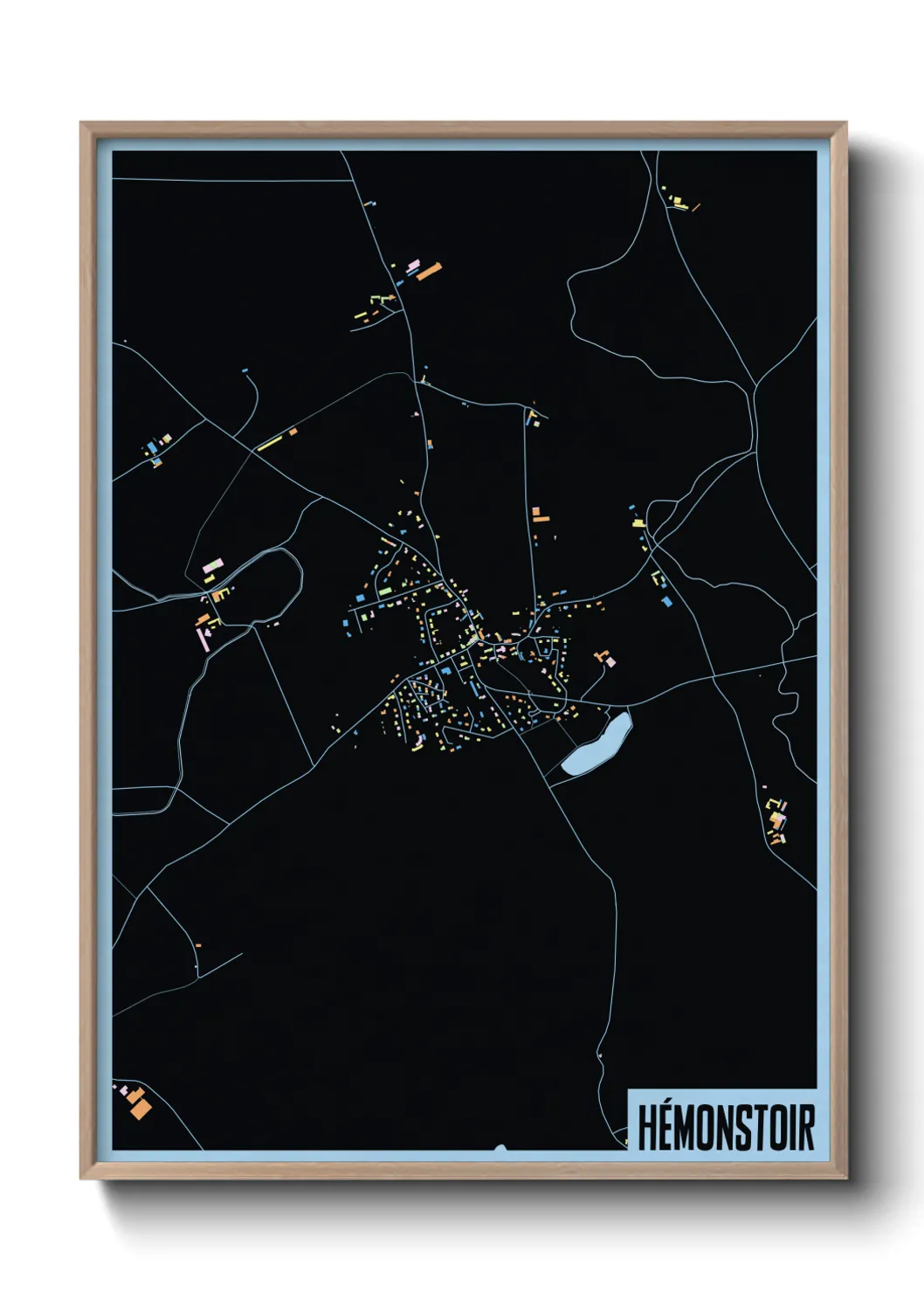 Une affiche de carte sur Hémonstoir