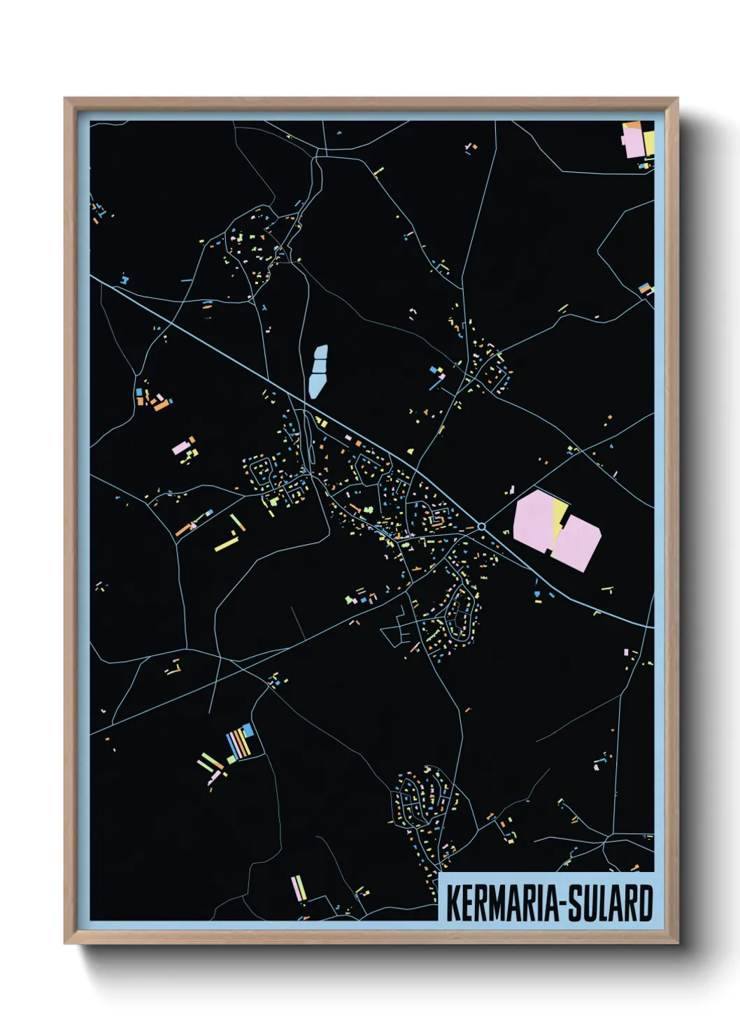 Une affiche de carte sur Kermaria-Sulard