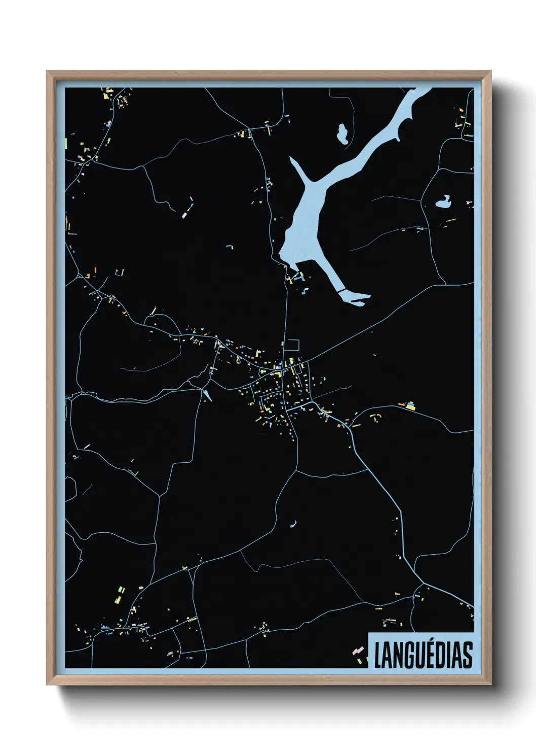 Une affiche de carte sur Languédias