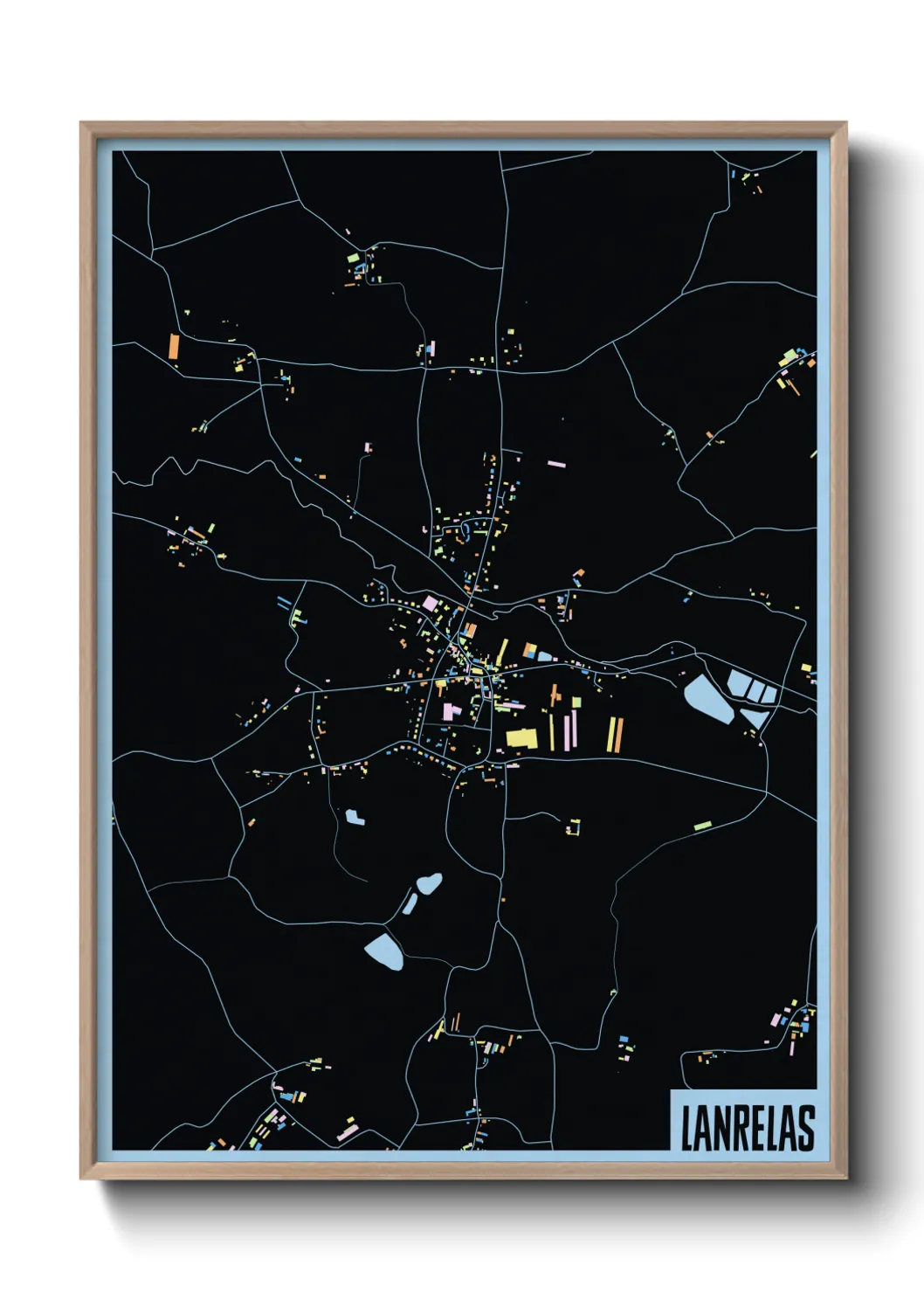 Une affiche de carte sur Lanrelas