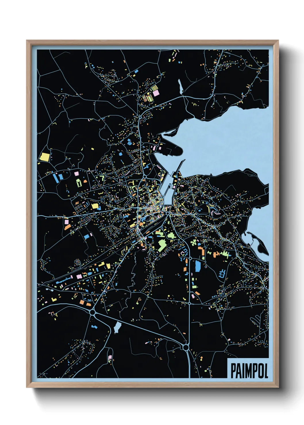 Une affiche de carte sur Paimpol