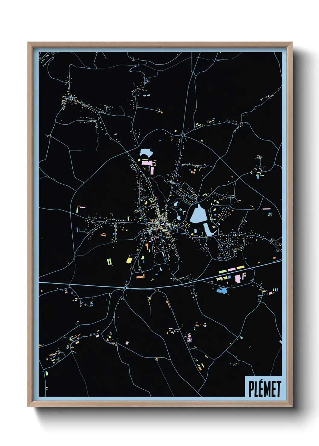 Une affiche de carte sur Plémet