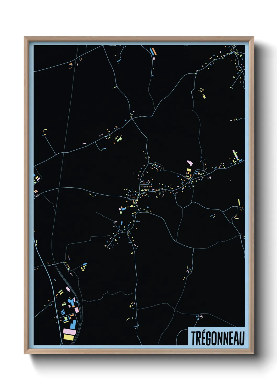 Une affiche de carte sur Trégonneau